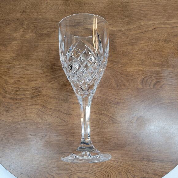 Vintage Shannon Crystal Irish Wine Glasses Goblets Set of 6 Diamond Starburst - Picture 9 of 16